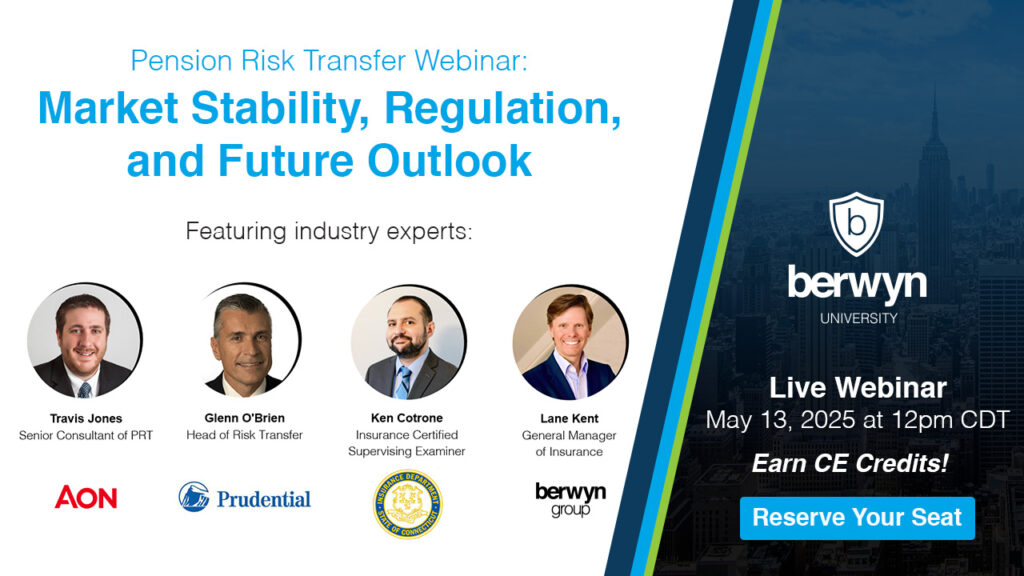 Pension Risk Transfer Webinar May 13, 2025 featuring speakers from around the industry.