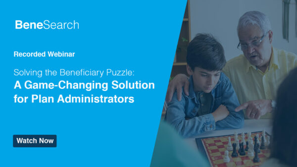 BeneSearch finding beneficiaries webinar recording.
