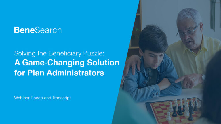 BeneSearch webinar recap and transcript