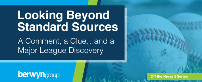 Off the Record Series Looking Beyond Standard Sources
