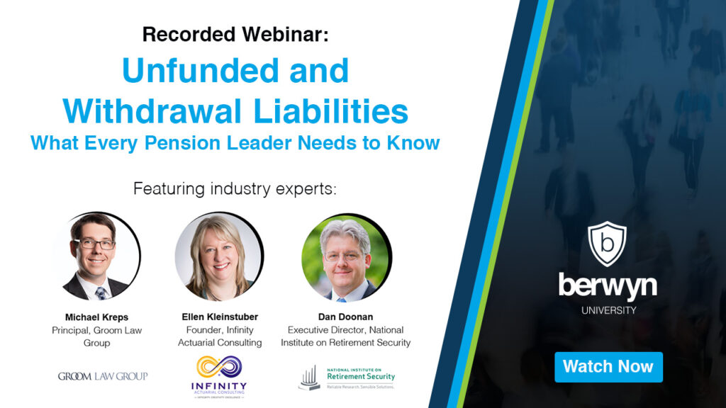 Unfunded and Withdrawal Liabilities Webinar for Pension Plans