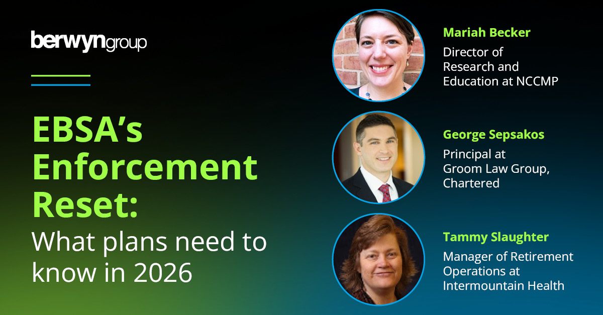 EBSA Enforcement Reset webinar featured image